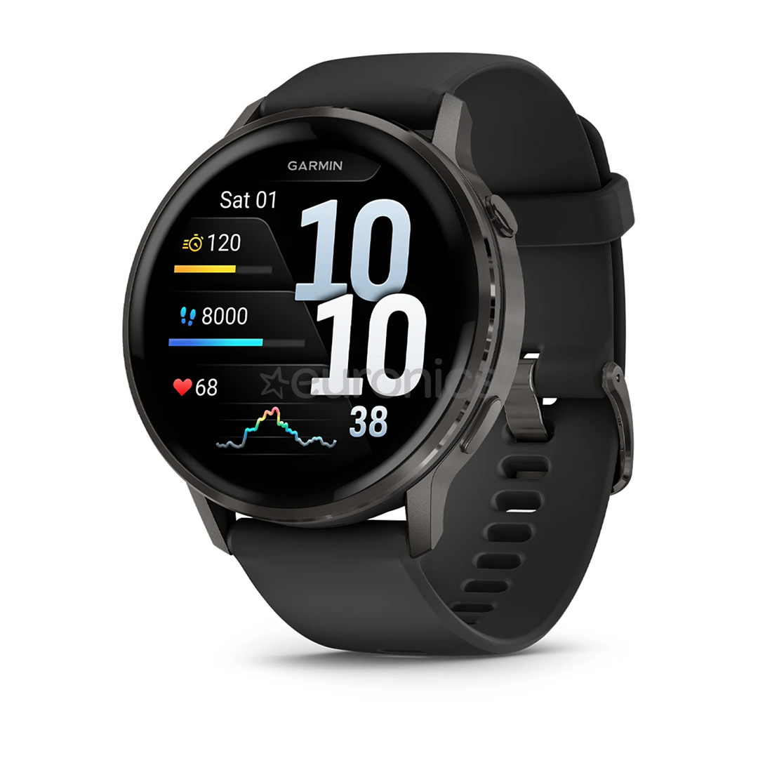 Garmin Venu 4, 45 mm, melna / melna - Viedpulkstenis