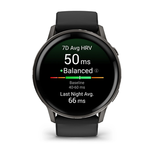 Garmin Venu 4, 45 mm, melna / melna - Viedpulkstenis