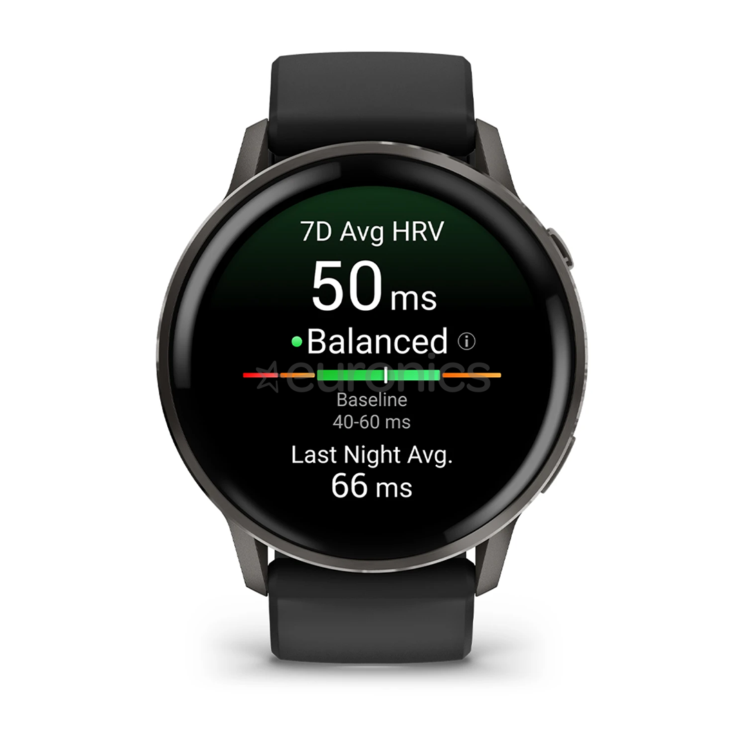 Garmin Venu 4, 45 mm, melna / melna - Viedpulkstenis