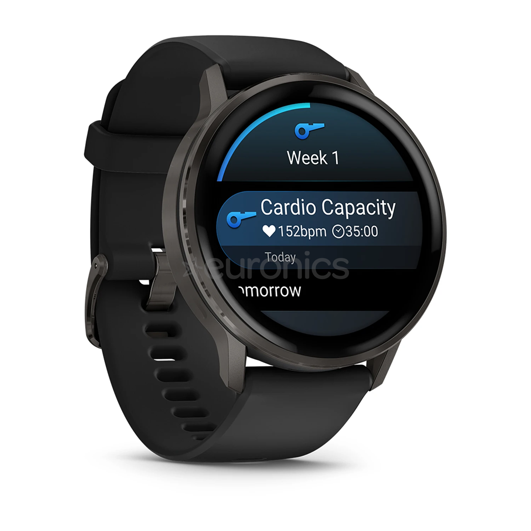Garmin Venu 4, 45 mm, melna / melna - Viedpulkstenis