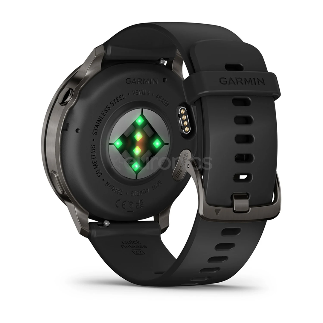 Garmin Venu 4, 45 mm, melna / melna - Viedpulkstenis