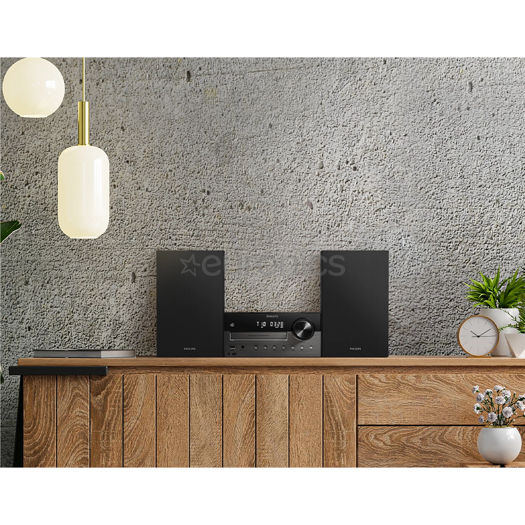 Philips TAM4505M2 Micro Music System, 2.0, melna - Mūzikas sistēma