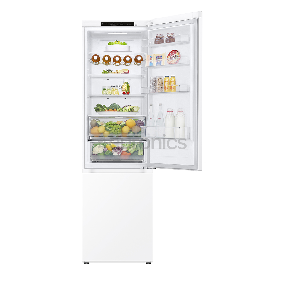LG, NoFrost, 387 L, augstums 203 cm, balta - Ledusskapis