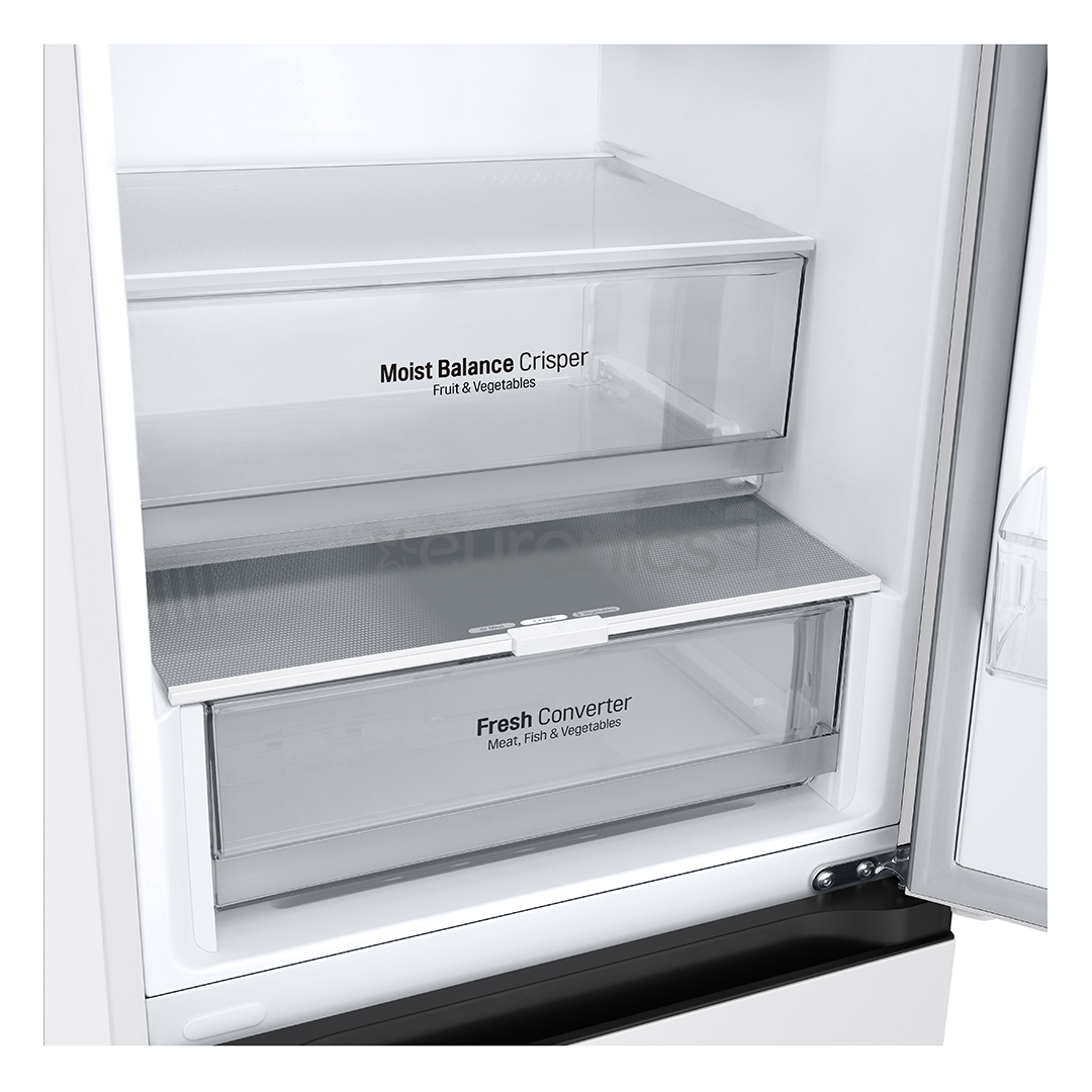 LG, NoFrost, 387 L, augstums 203 cm, balta - Ledusskapis