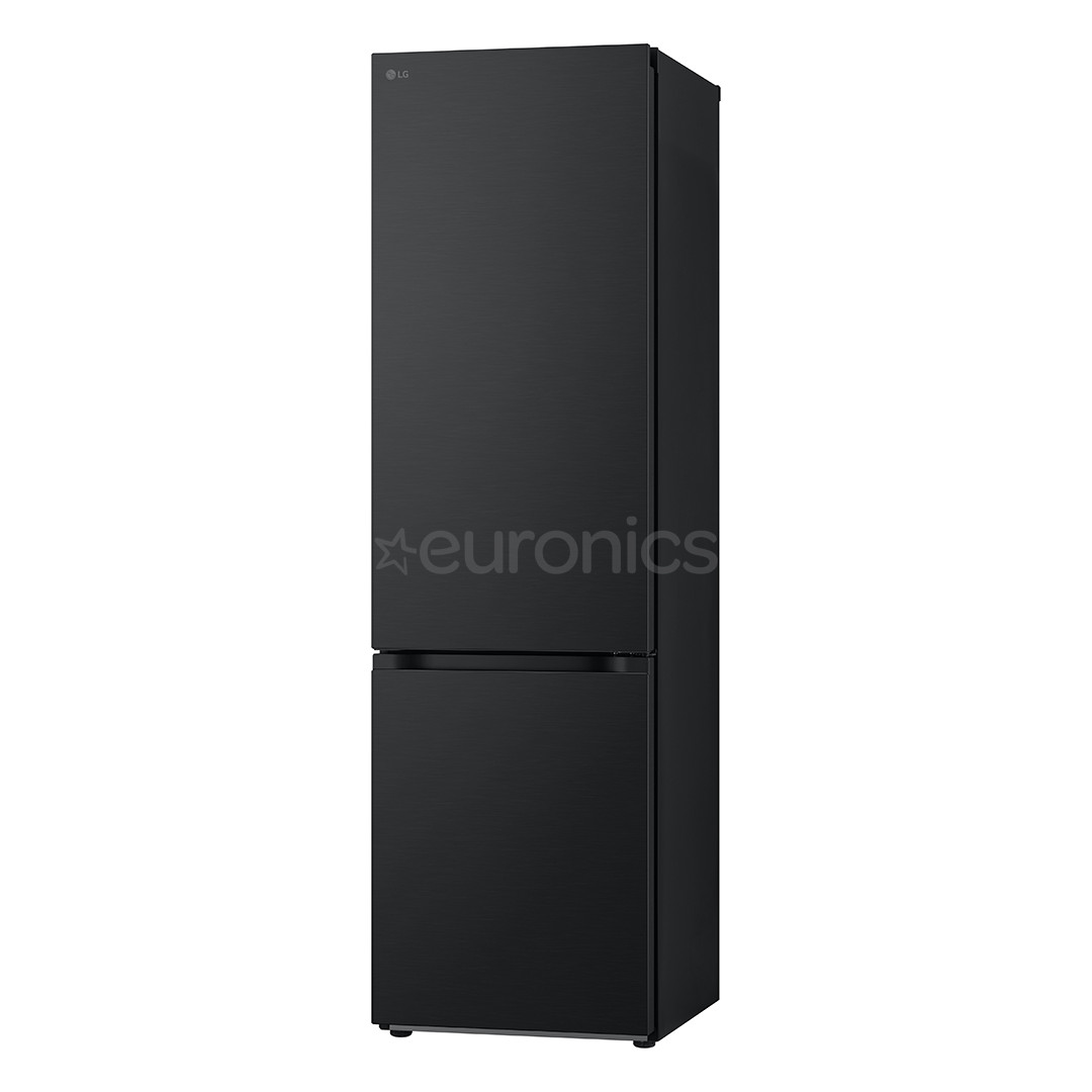 LG, NoFrost, 387 L, height 203 cm, black - Refrigerator