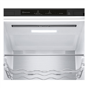 LG, NoFrost, 387 L, height 203 cm, black - Refrigerator