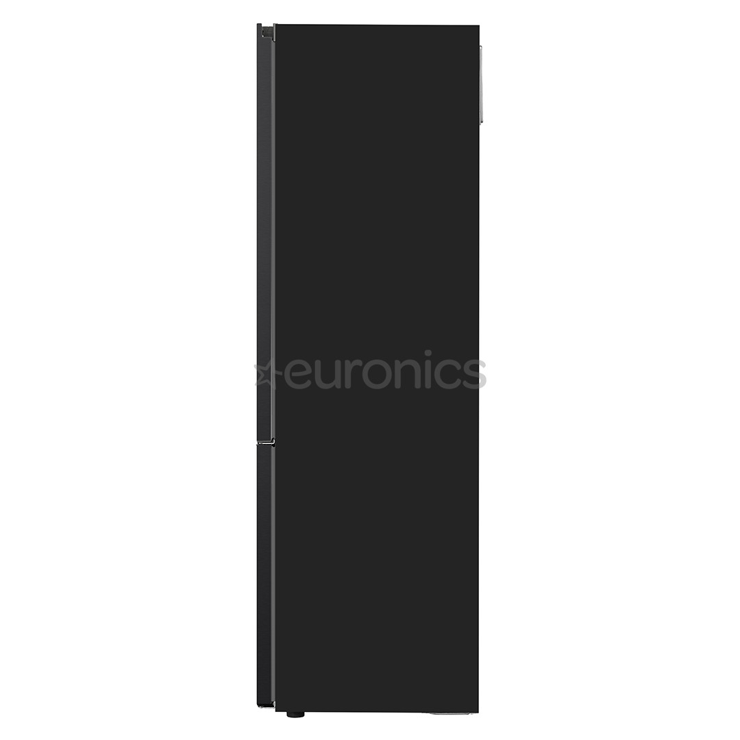LG, NoFrost, 387 L, height 203 cm, black - Refrigerator