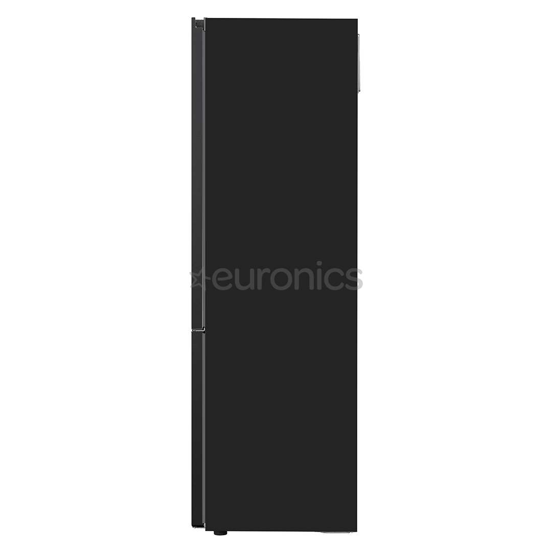 LG, NoFrost, 387 L, height 203 cm, black - Refrigerator