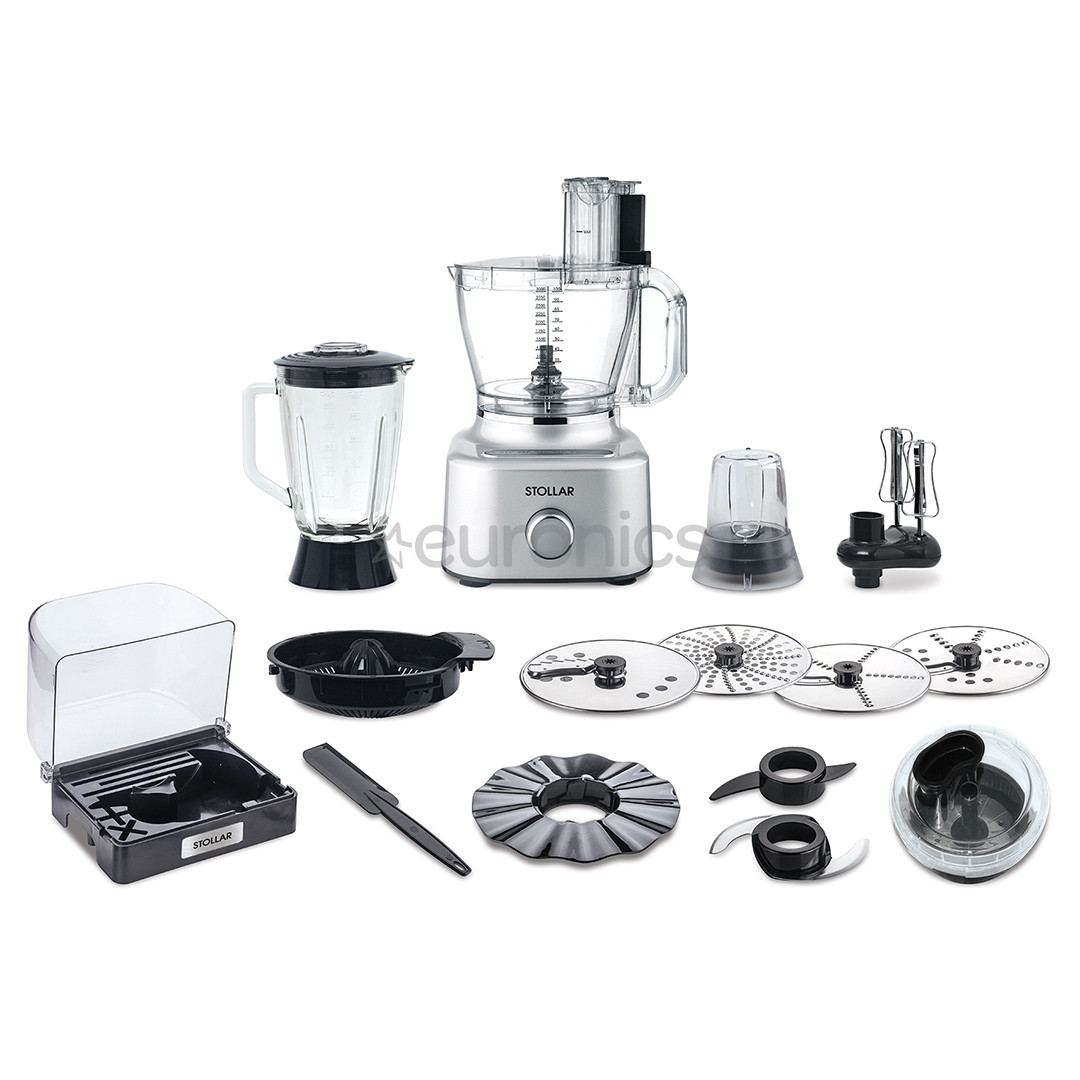 Stollar the Multi Food Processor, 1300 W, sudraba - Virtuves kombains