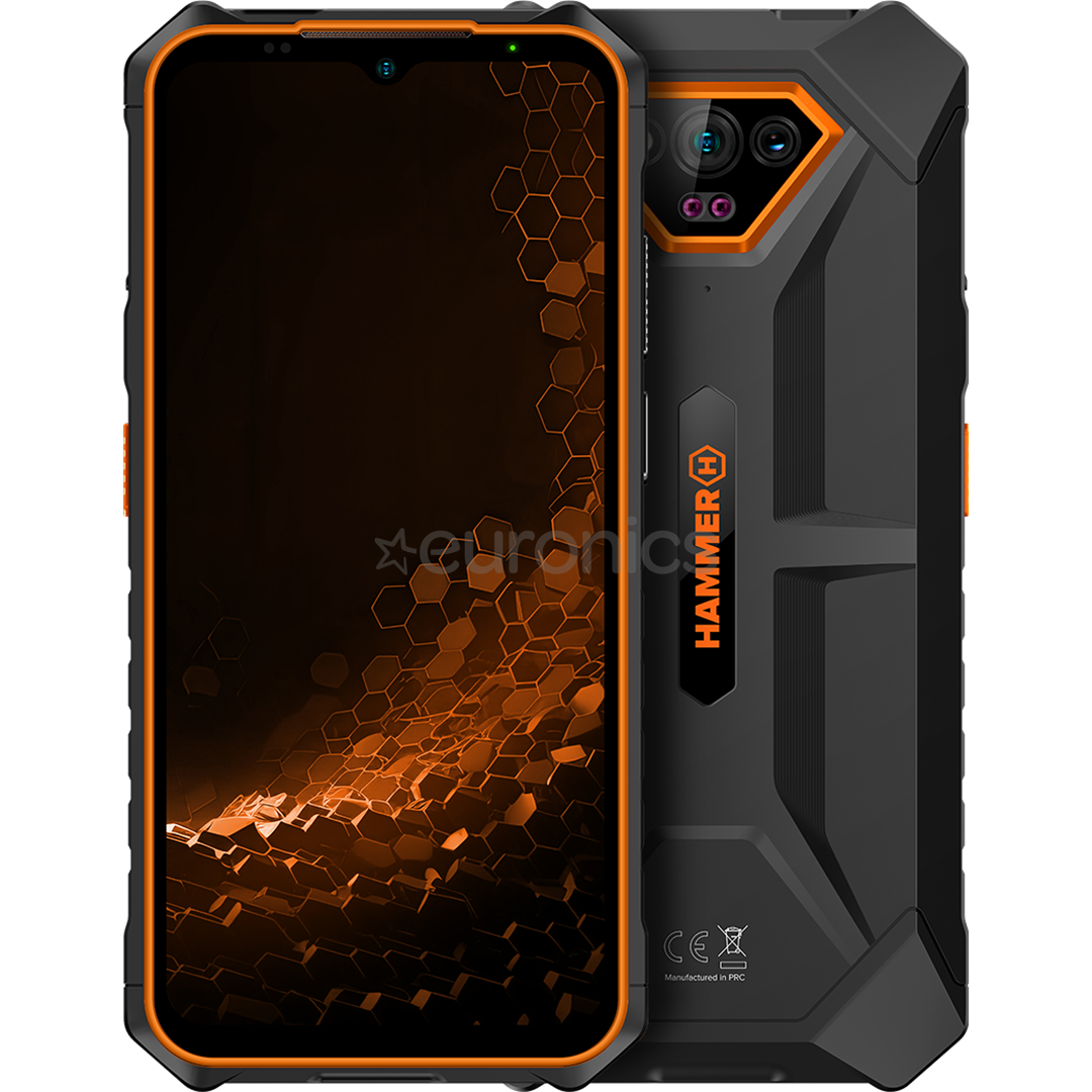 HAMMER Iron V, 6GB, 64GB, oranža - Viedtālrunis
