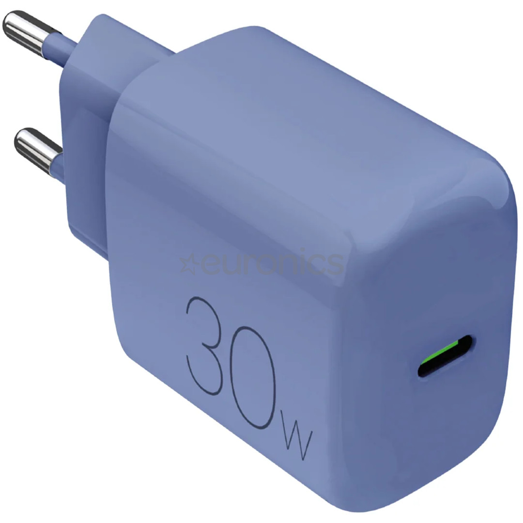 Puro DAILY 1, USB-C, 30 W, zila - Lādētājs