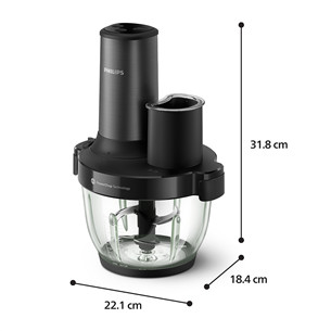 Philips Chopper Series 5000, 650 W, melna - Smalcinātājs