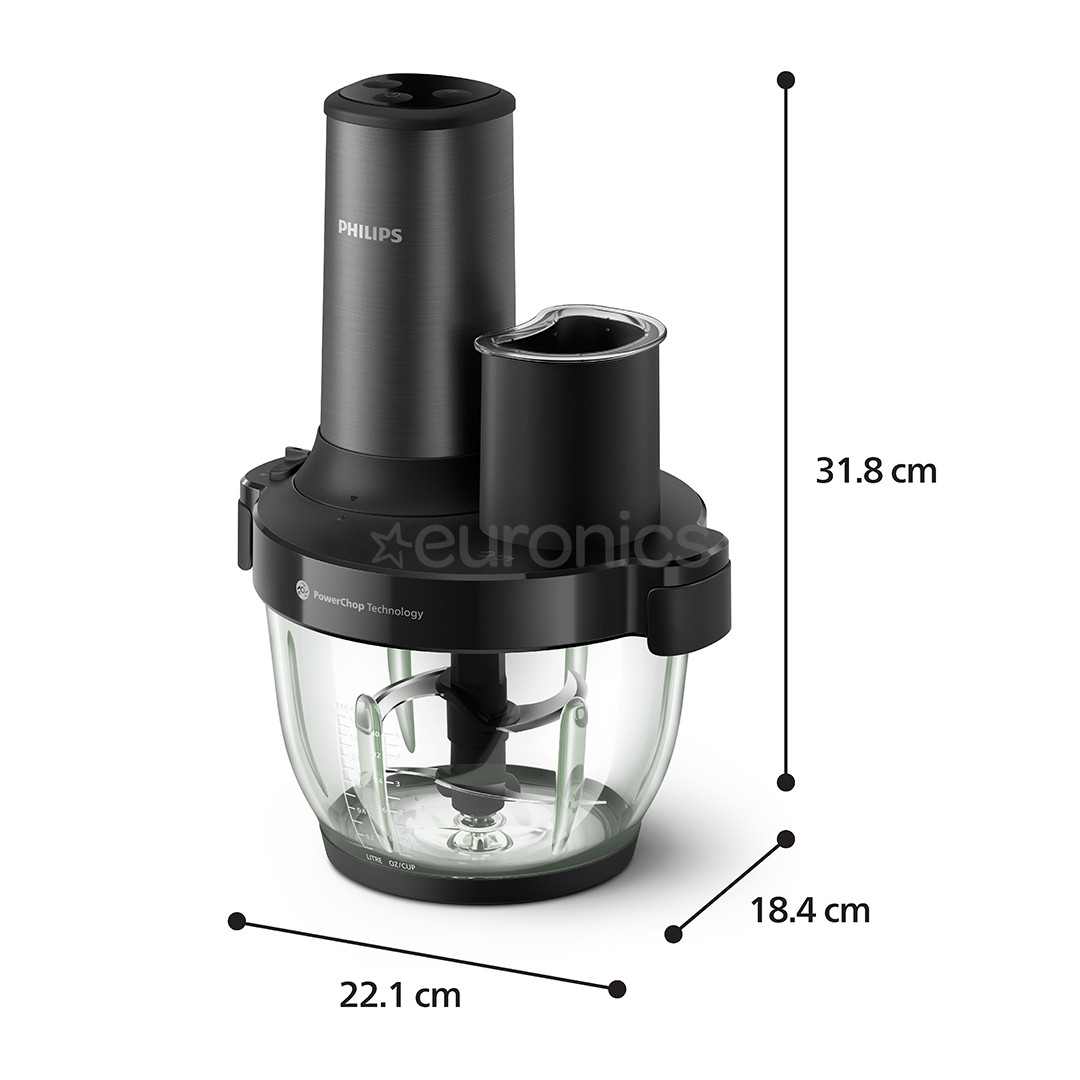 Philips Chopper Series 5000, 650 W, melna - Smalcinātājs