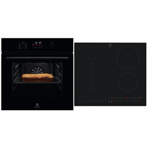 Electrolux, 65 L, black - Built-in oven + induction hob EOF6P76BZ+CIV63443CT