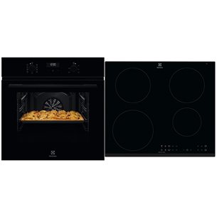 Electrolux, 65 L, melna - Iebūvējama elektriskā cepeškrāsns + indukcijas plīts virsma EOD5H70BZ+CIR60430
