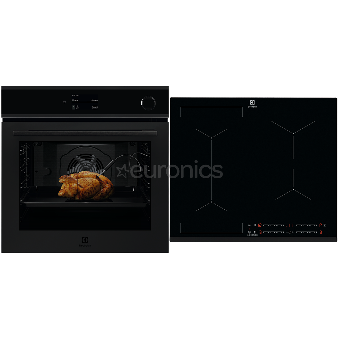 Electrolux, 72 L, melna - Iebūvējama tvaika cepeškrāsns + indukcijas plīts virsma