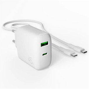 Puro Pro Lite Charger + USB-C cable, 45W, balta - Lādētājs