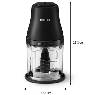 Philips 3000 Series, 450 W, black - Chopper