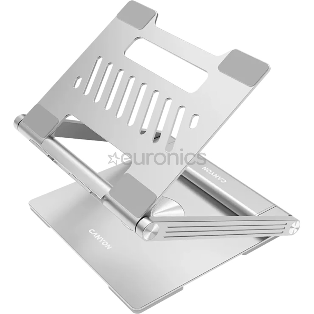 Canyon OnStand 2, Hub, 360°, pelēka - Portatīvā datora statīvs