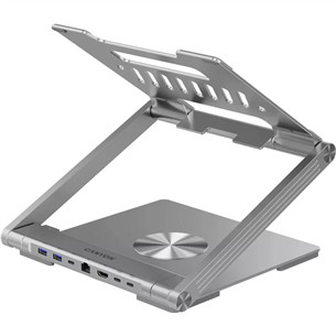 Canyon OnStand 2, Hub, 360°, pelēka - Portatīvā datora statīvs