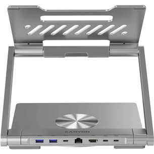 Canyon OnStand 2, Hub, 360°, pelēka - Portatīvā datora statīvs