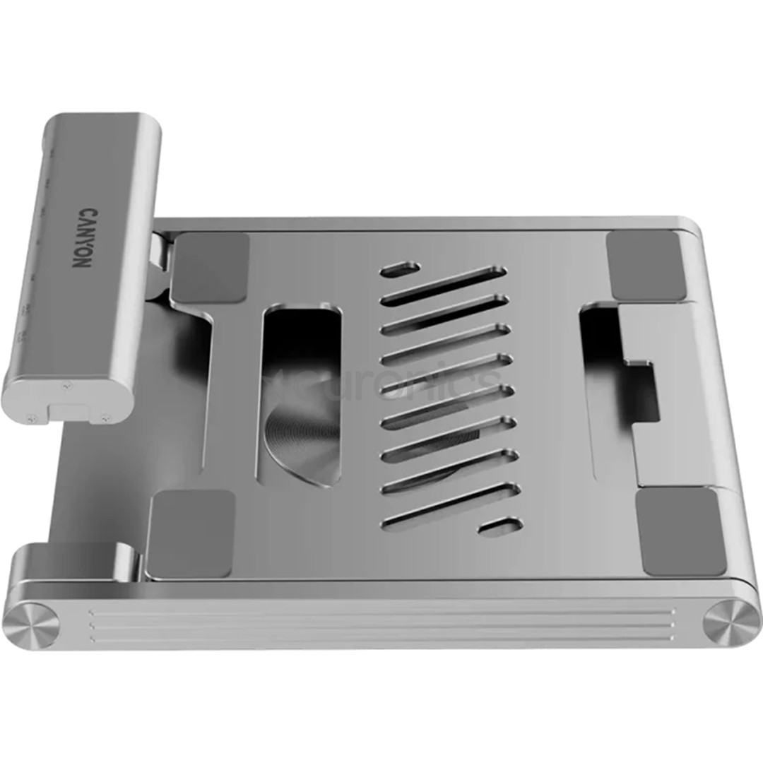 Canyon OnStand 2, Hub, 360°, pelēka - Portatīvā datora statīvs