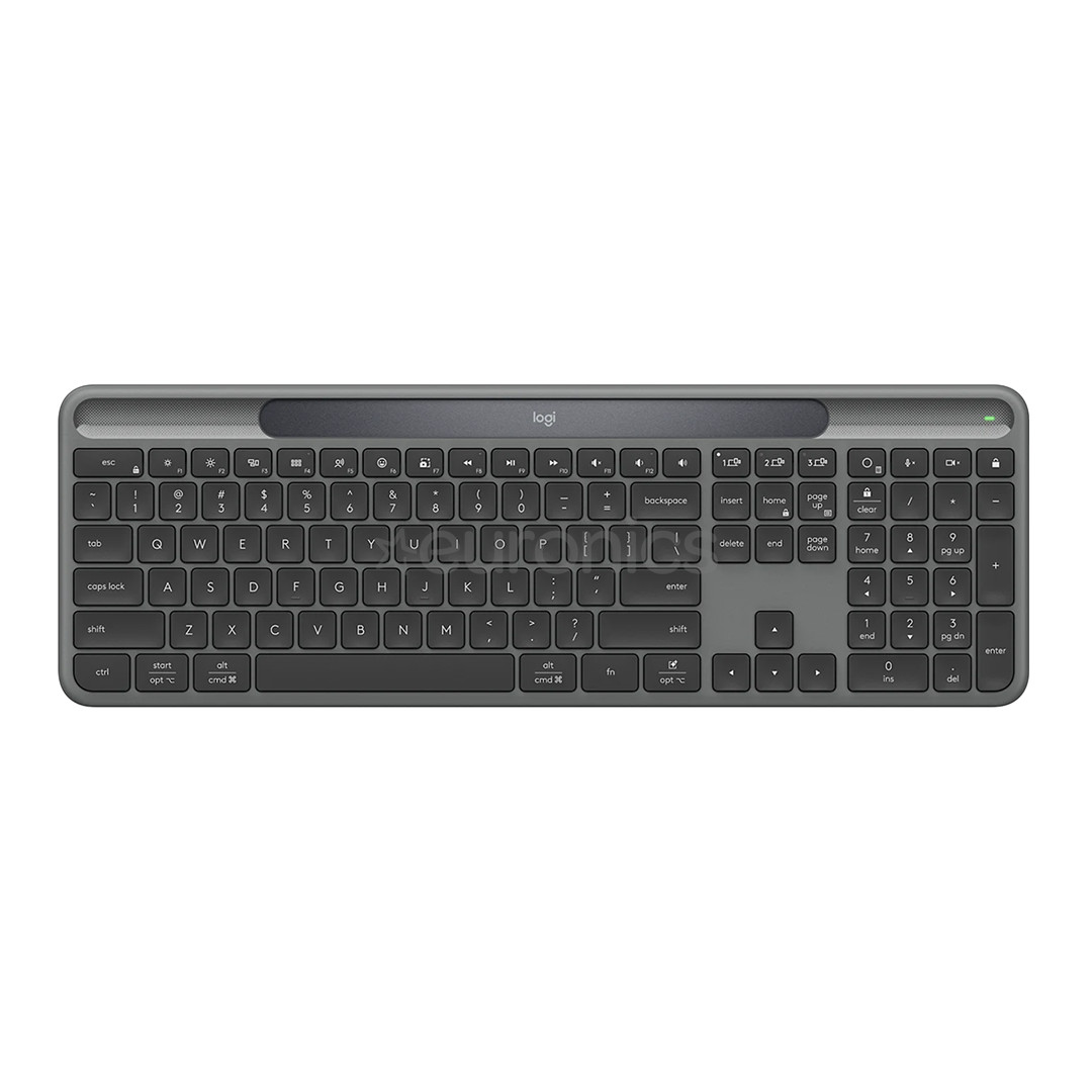 Logitech Signature Slim Solar+ K980, SWE, melna - Bezvadu klaviatūra