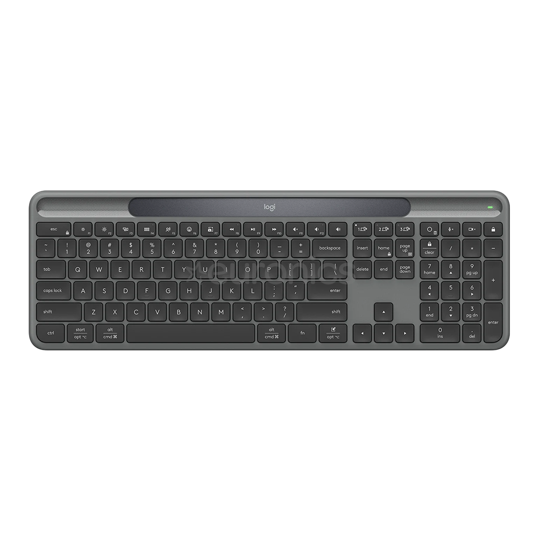 Logitech Signature Slim Solar+ K980, SWE, melna - Bezvadu klaviatūra