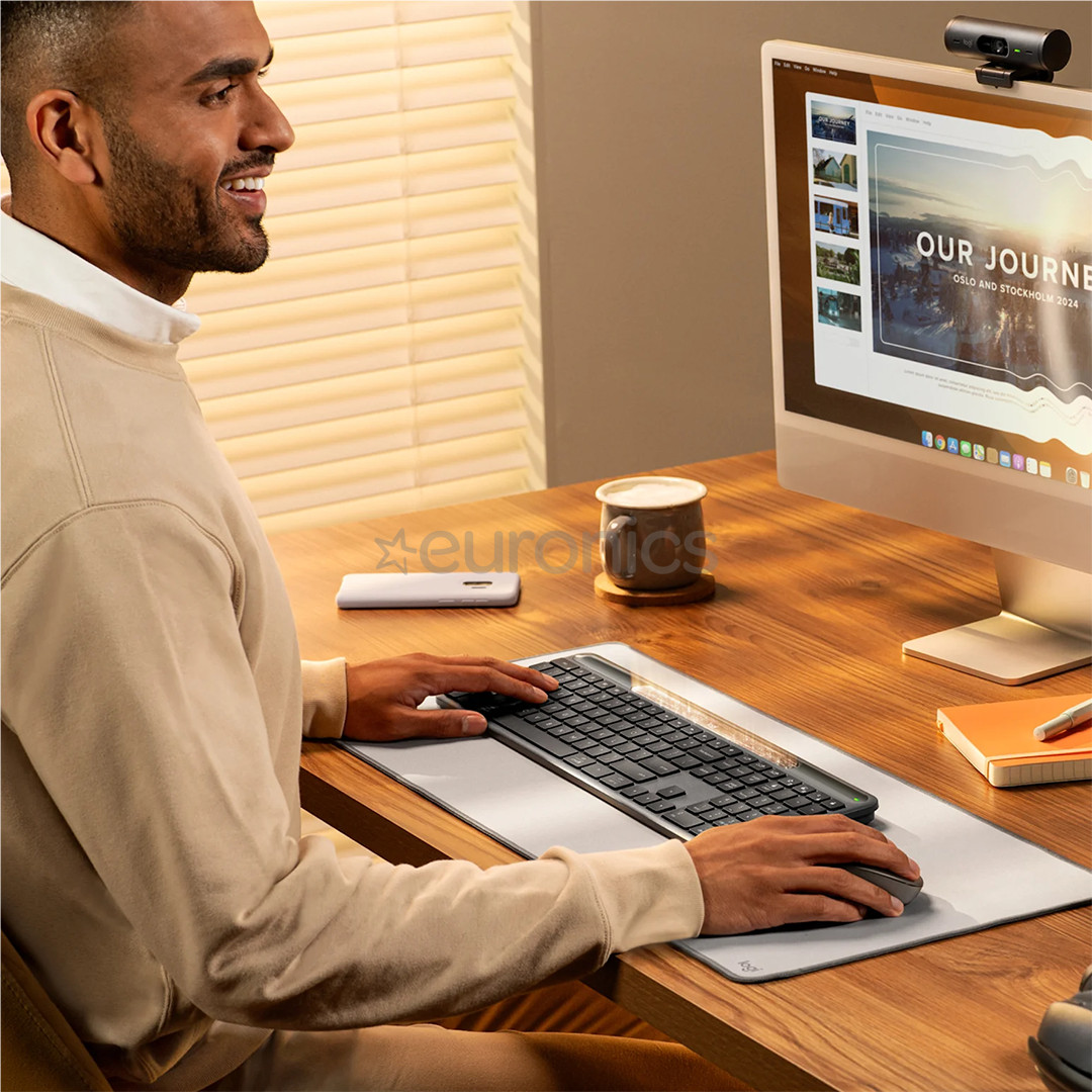 Logitech Signature Slim Solar+ K980, SWE, melna - Bezvadu klaviatūra