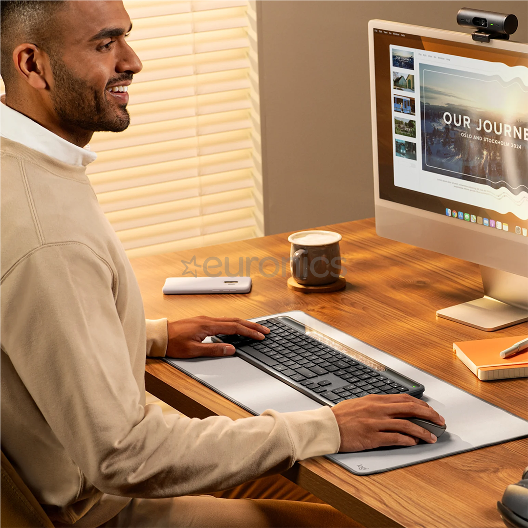 Logitech Signature Slim Solar+ K980, SWE, melna - Bezvadu klaviatūra