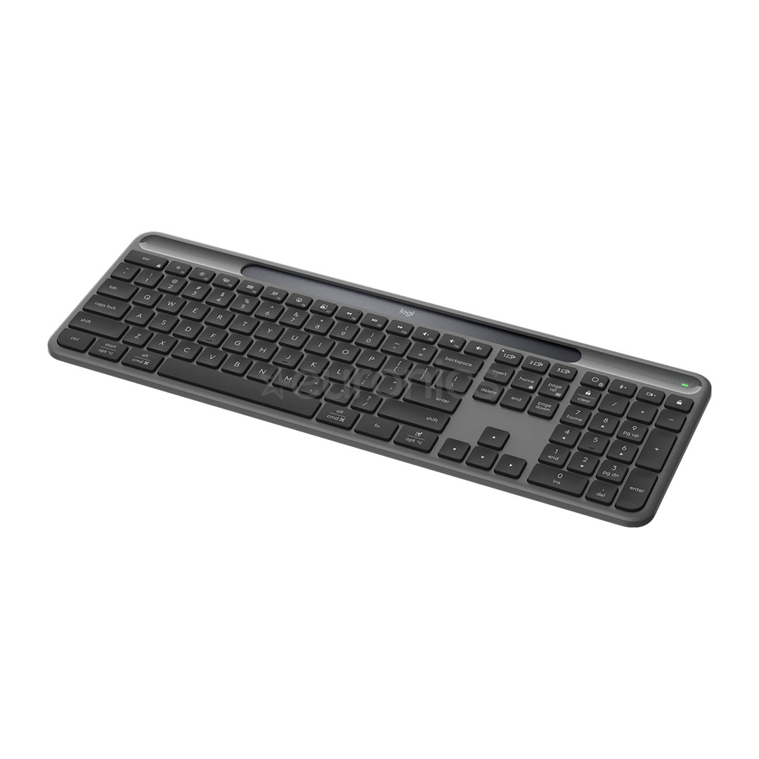 Logitech Signature Slim Solar+ K980, US, melna - Bezvadu klaviatūra