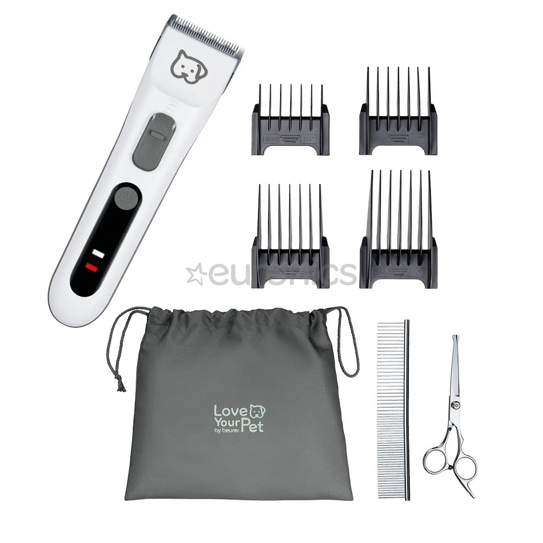 Beurer Fluffy, balta - Trimmeris mājdzīvnieku apmatojuma kopšanai