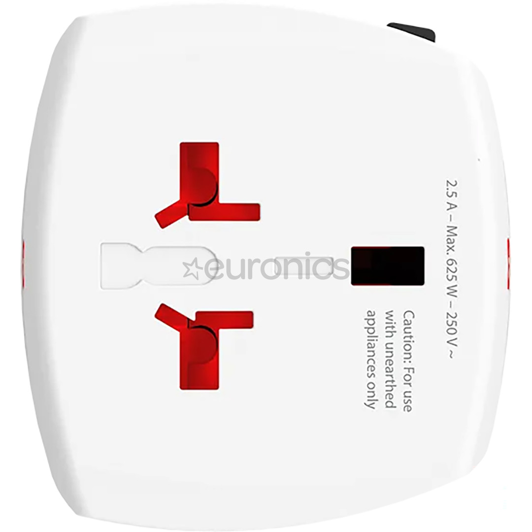 Skross MUV Micro, balta - Ceļojuma adapteris