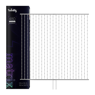 Twinkly Matrix, 100 x 100 cm, RGB, clear - LED light curtain TWW480STP-TEU