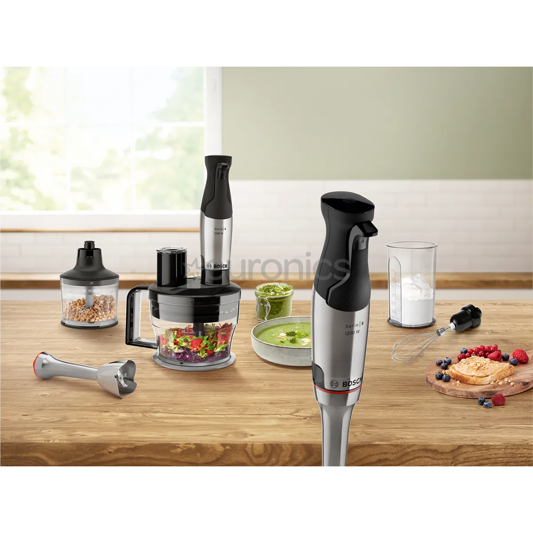 Bosch ErgoMaster, Series 6, 1200 Вт, нерж. сталь - Погружной блендер