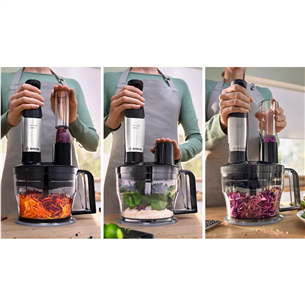 Bosch ErgoMaster, Series 6, 1200 Вт, нерж. сталь - Погружной блендер