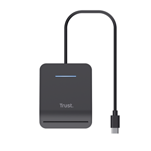 Trust Primo Smart Card Reader, USB-C, black - Smart card reader 26061