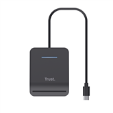 Trust Primo Smart Card Reader, USB-C, melna - ID karšu lasītājs