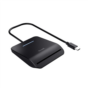 Trust Primo Smart Card Reader, USB-C, black - Smart card reader