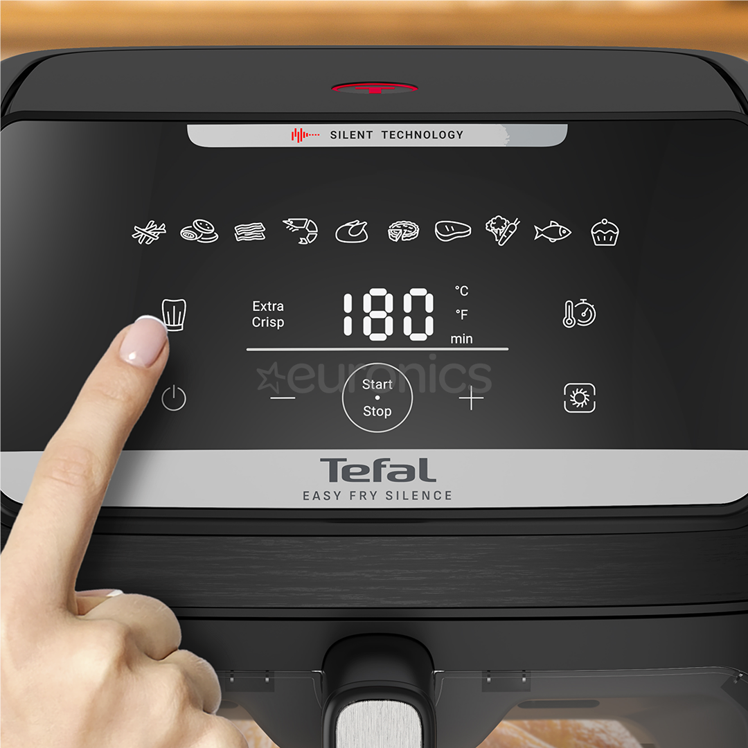 Tefal Easy Fry Silence, 1800 W, 7 L, black - Air fryer
