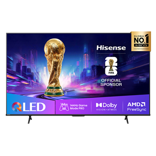 Hisense E7Q PRO, 55'', 4K UHD, QLED, melna - Televizors 55E7QPRO