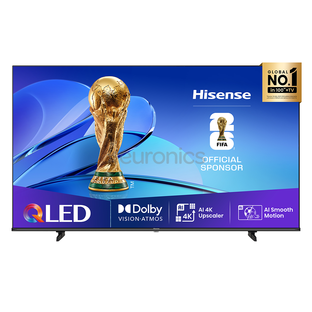 Hisense E7Q, 75'', 4K UHD, QLED, black - TV