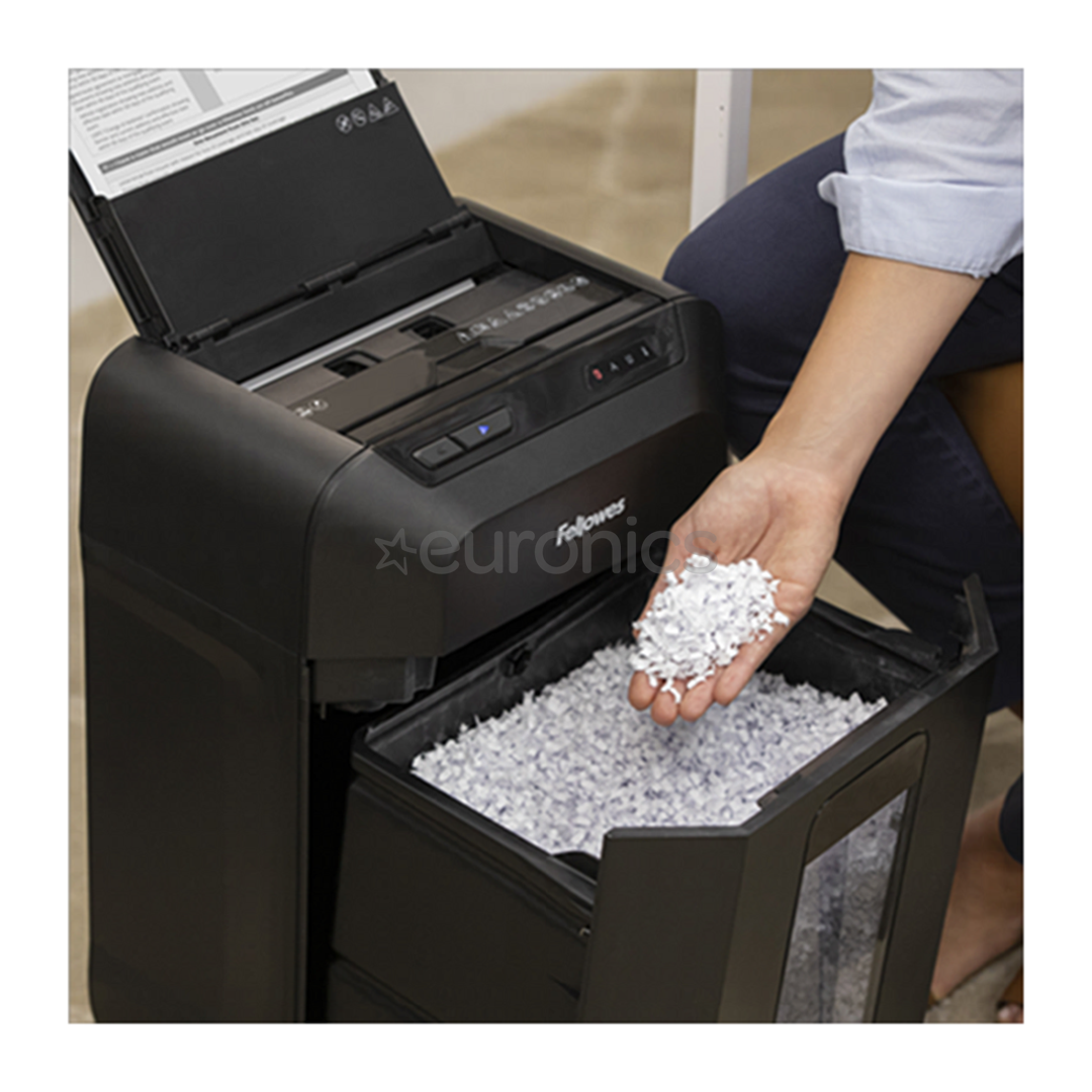 Fellowes Powershred AutoMax 90M, melna - Papīra smalcinātājs