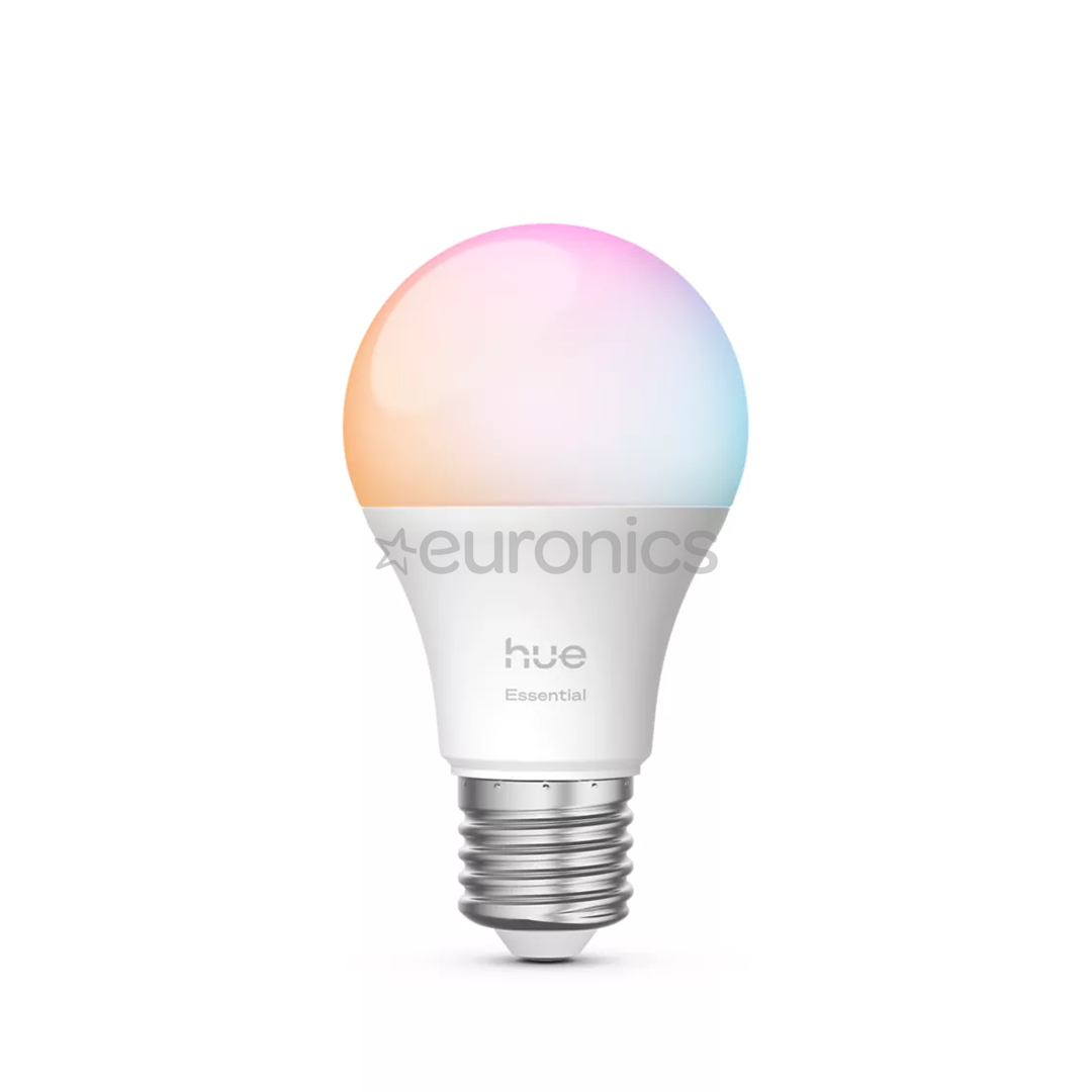 Philips Hue Essential A60, Full Color, E27, 3 gab., balta - Viedā spuldze