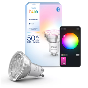 Philips Hue Essential Spot, Full Color, GU10, balta - Viedā spuldze