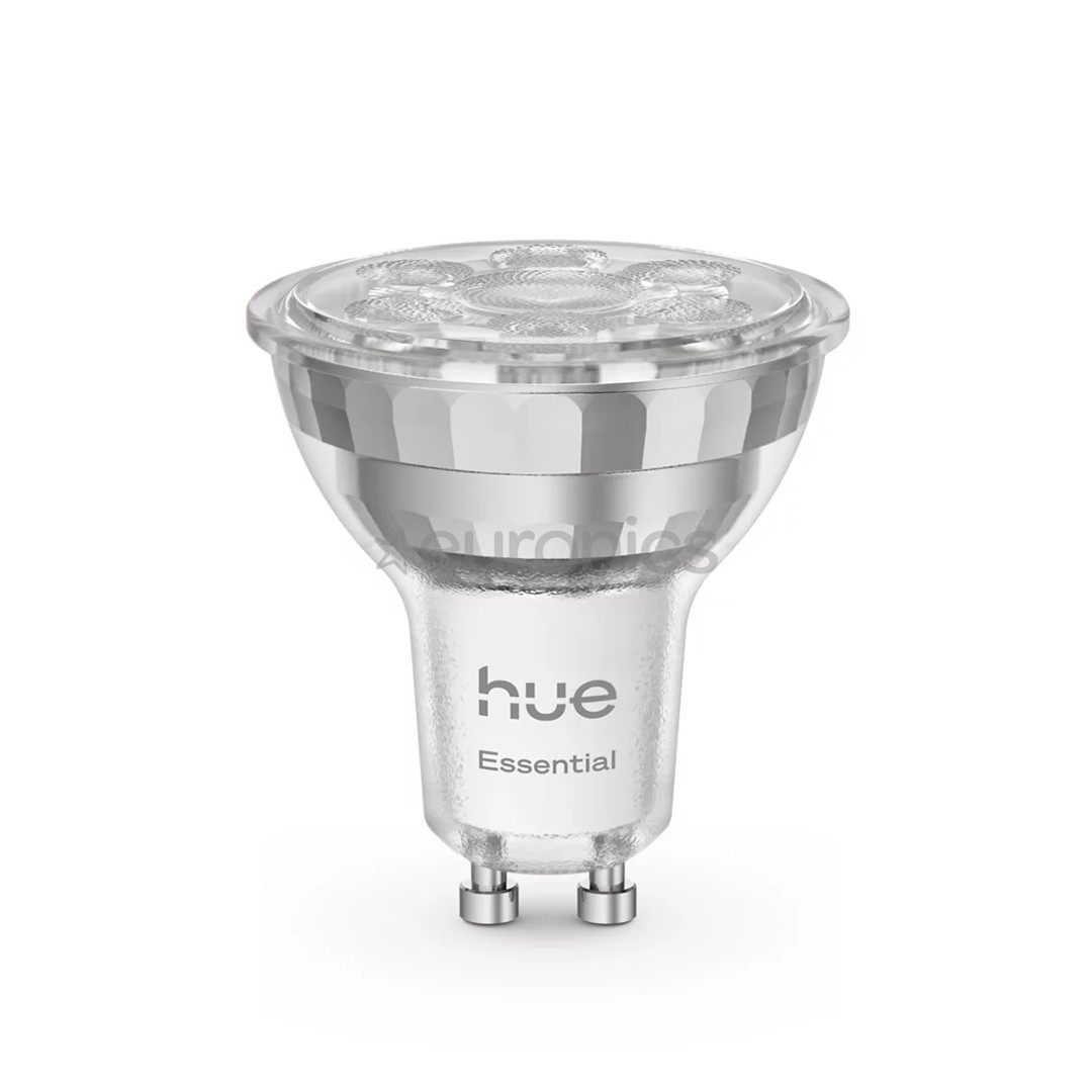 Philips Hue Essential Spot, Full Color, GU10, 3 gab., balta - Viedā spuldze