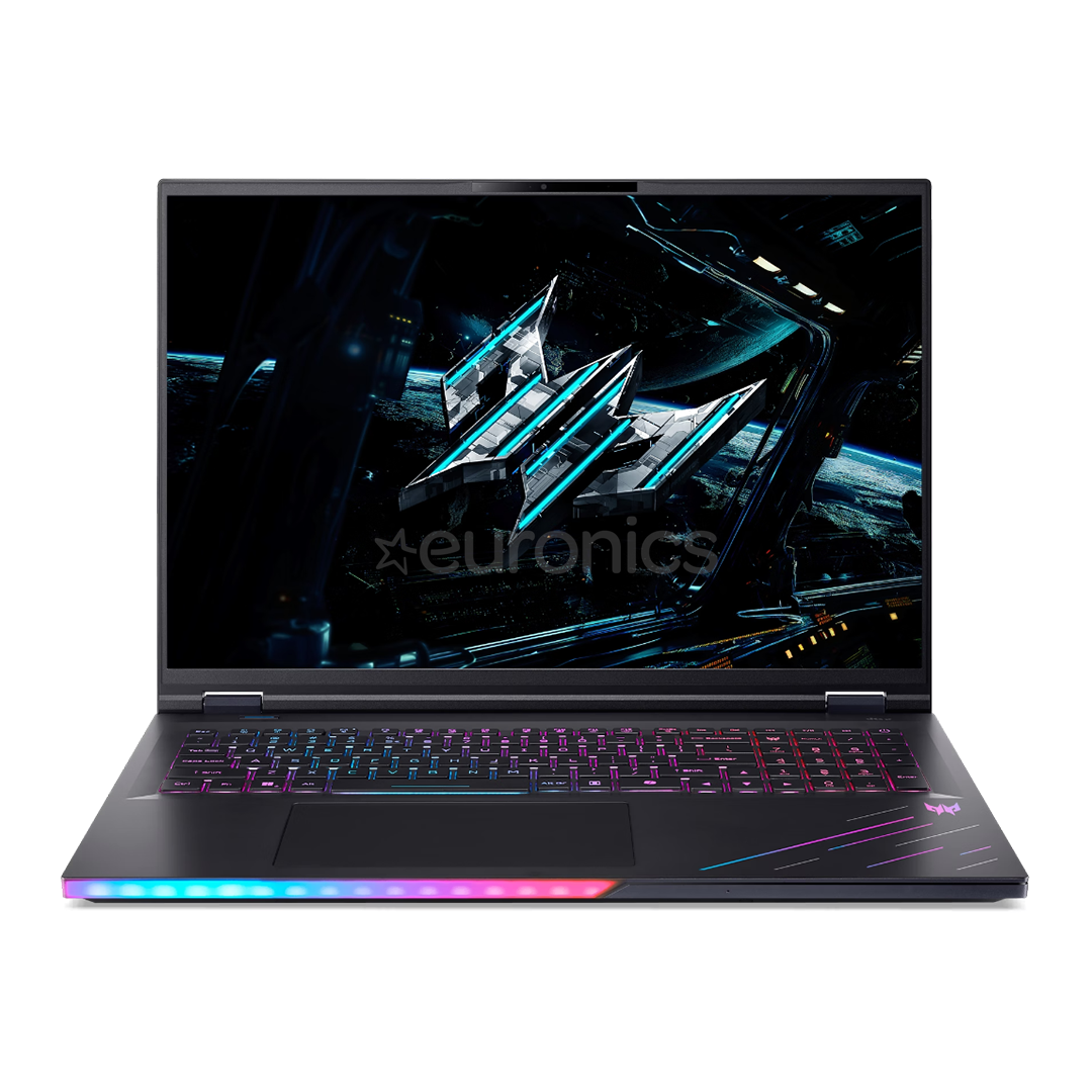 Acer Predator Helios 18 AI, 18'', WQUXGA, Mini-LED, 120 Hz, Ultra 9, 64 GB, 2 TB, RTX 5090, ENG, melna - Portatīvais dators