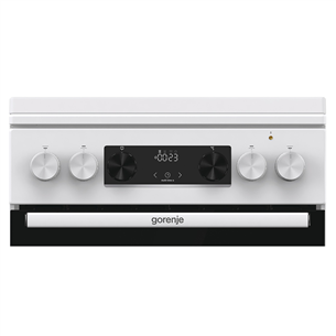 Gorenje, 62 L, platums 50 cm, balta - Elektriskā plīts ar gāzes virsmu