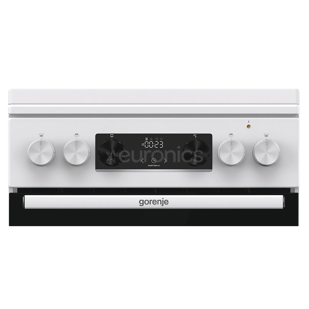 Gorenje, 62 л, ширина 50 см, белый - Газовая плита с электрической духовкой
