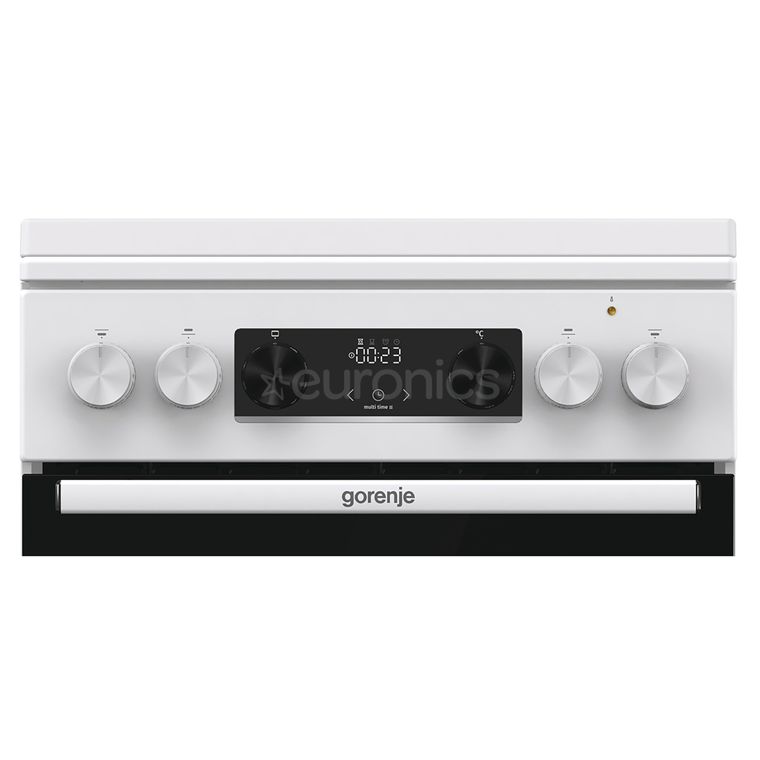 Gorenje, 62 L, platums 50 cm, balta - Elektriskā plīts ar gāzes virsmu